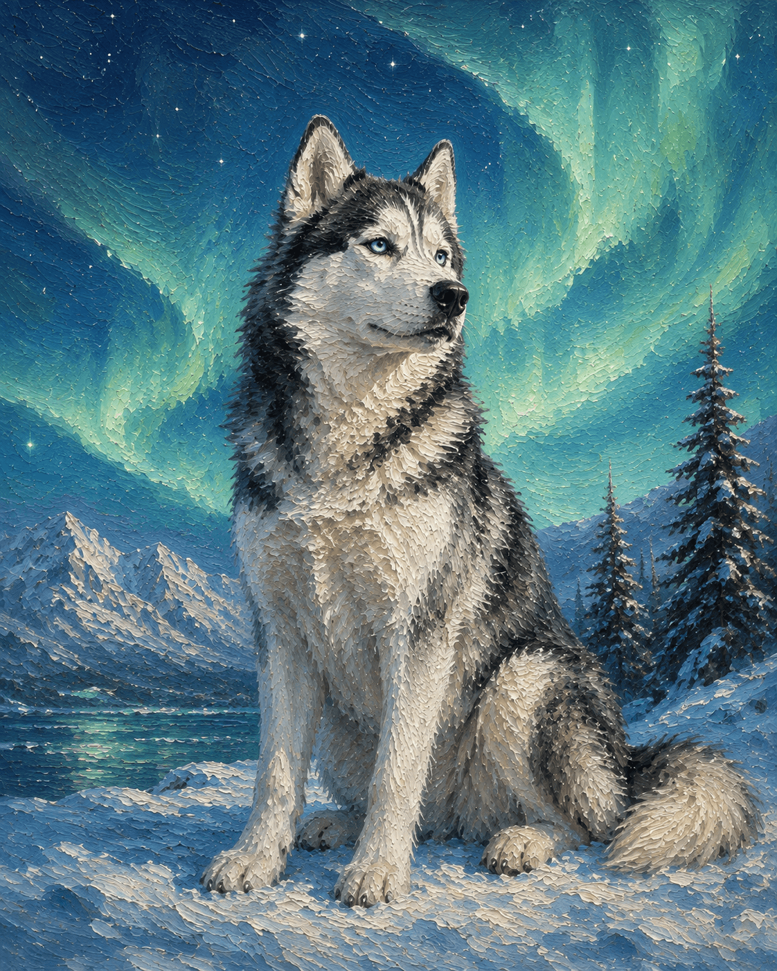 Retrato de mascota: Bajo la Aurora
