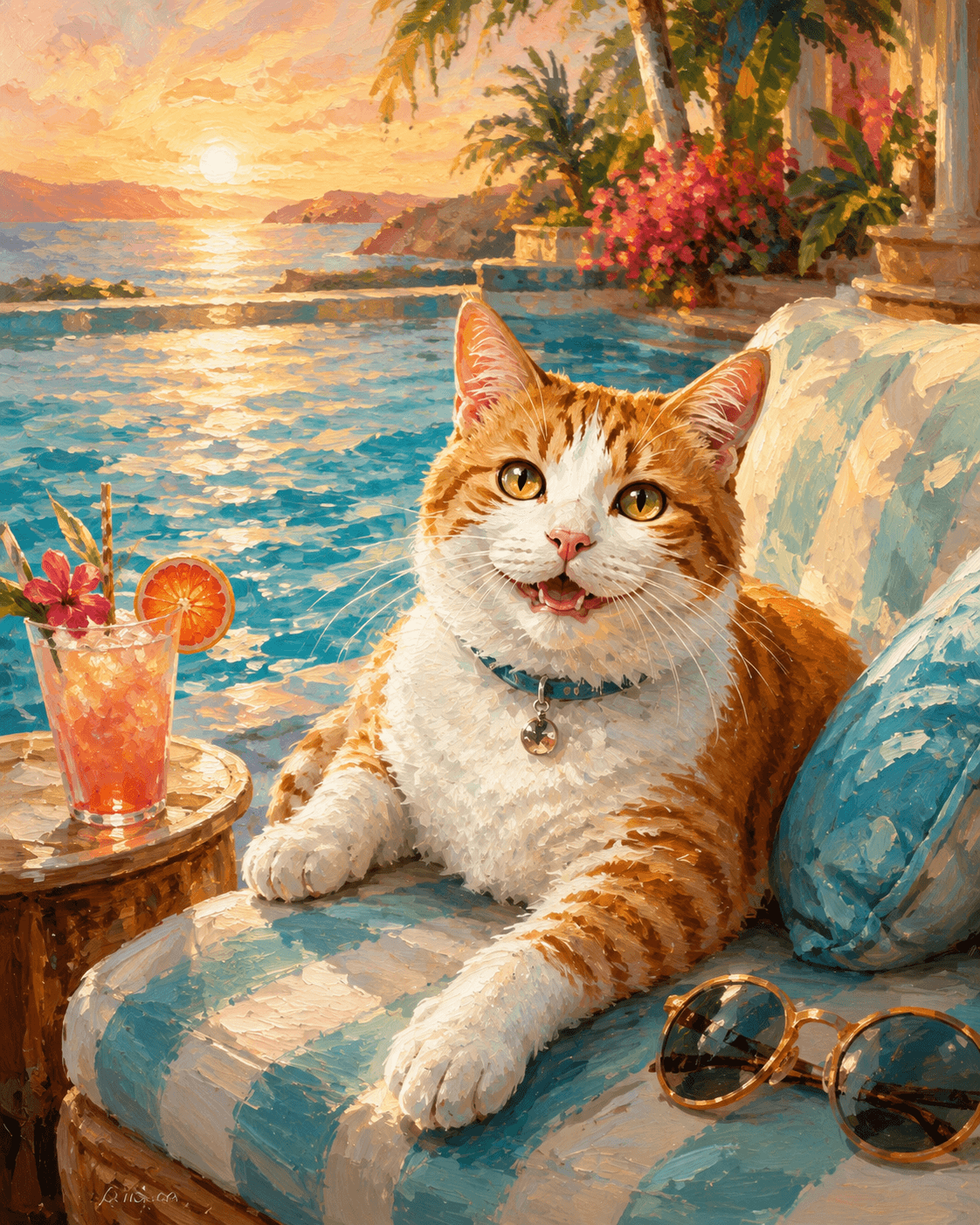 Retrato de mascota: Cóctel al Atardecer