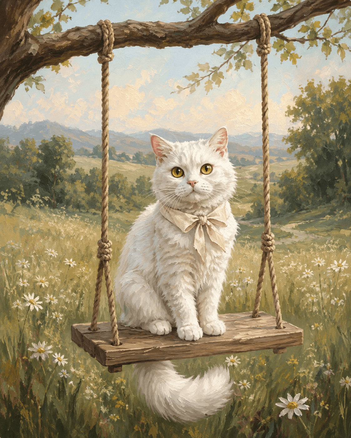 Retrato de mascota: Columpio entre Margaritas