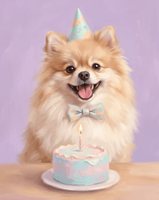 Retrato de mascota: Cumpleaños Feliz