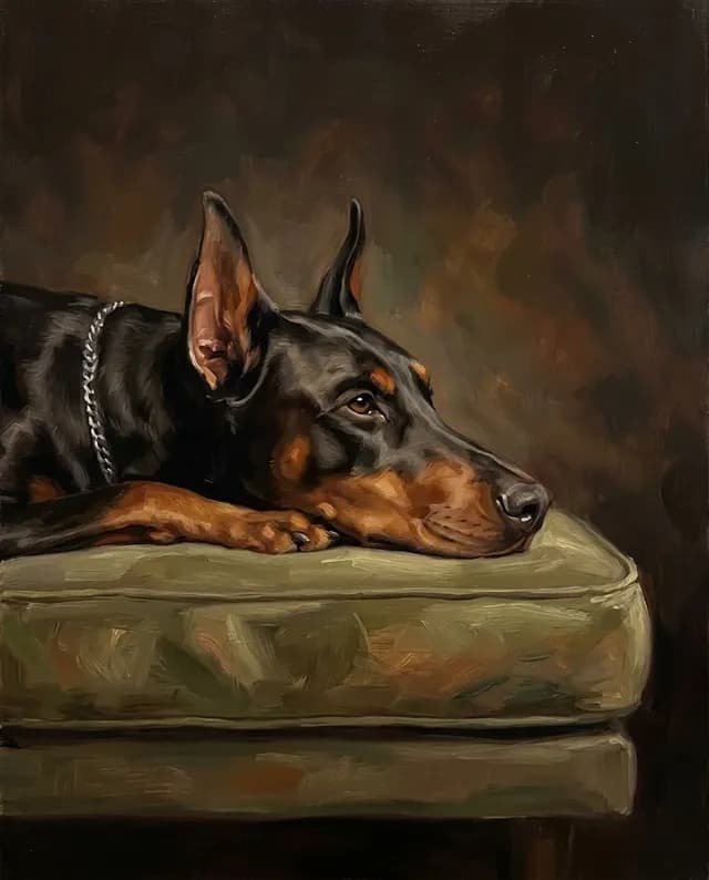Retrato de mascota: Descanso Pensativo