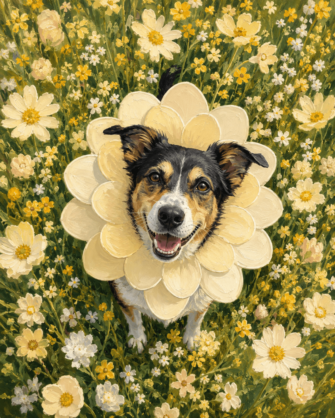 Retrato de mascota: Disfraz de Flor