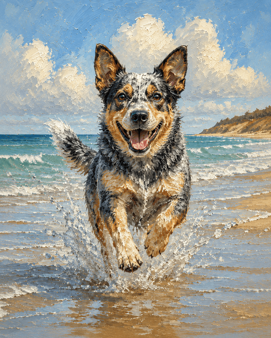 Retrato de mascota: Jugando en el Mar