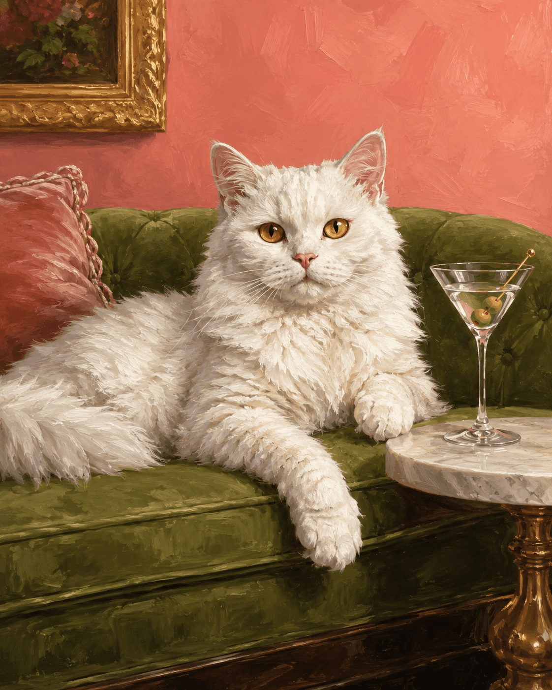 Retrato de mascota: Martini en el Living