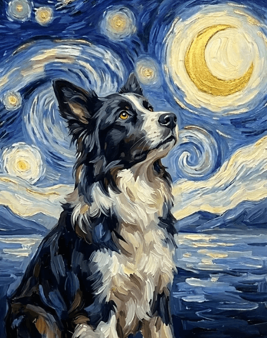 Retrato de mascota: Noche Estrellada