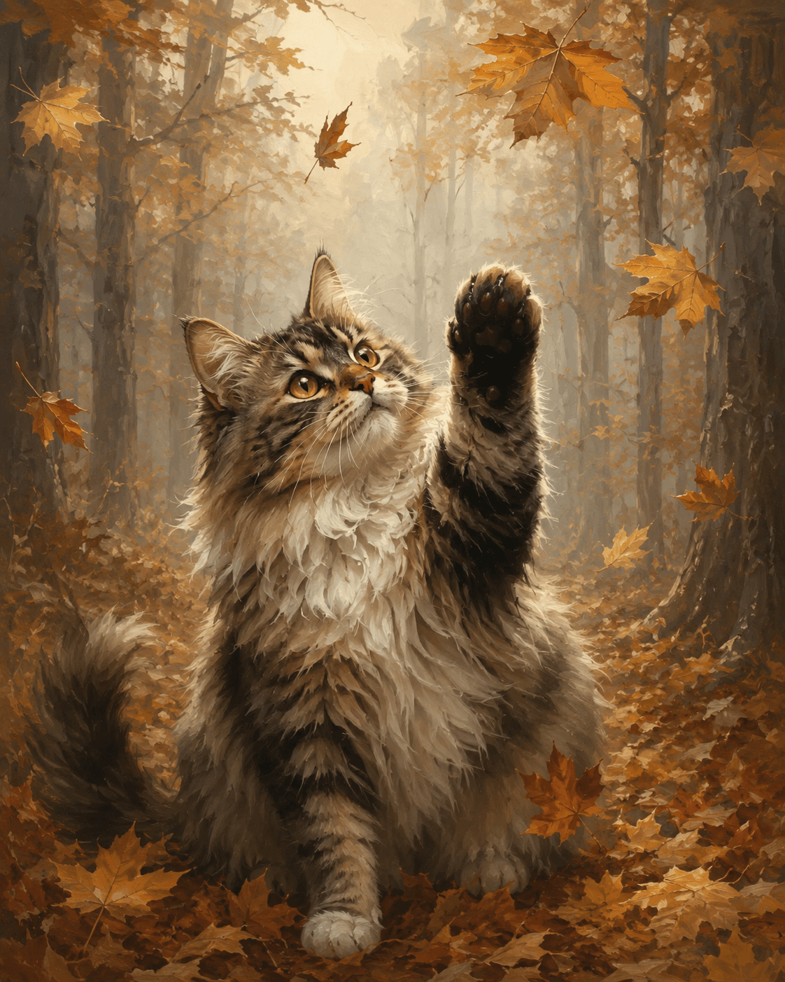 Retrato de mascota: Otoño Juguetón