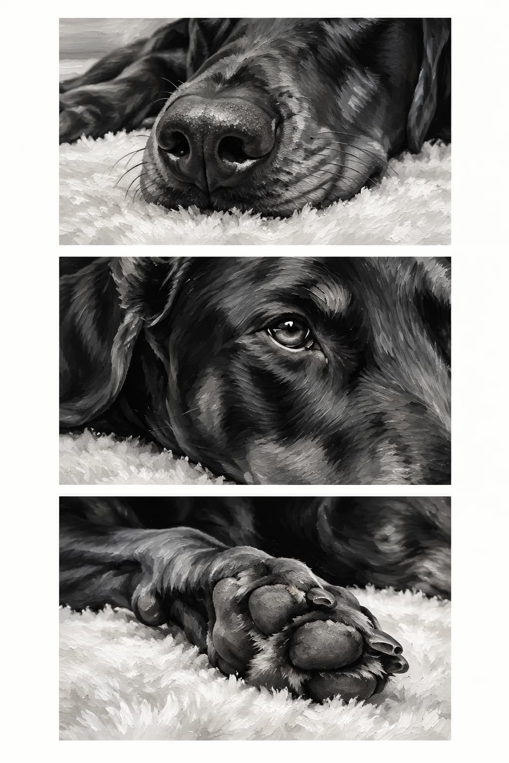 Retrato de mascota: Tríptico