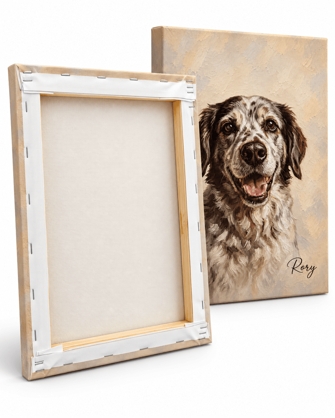 Cuadro personalizado de perro, vista frontal