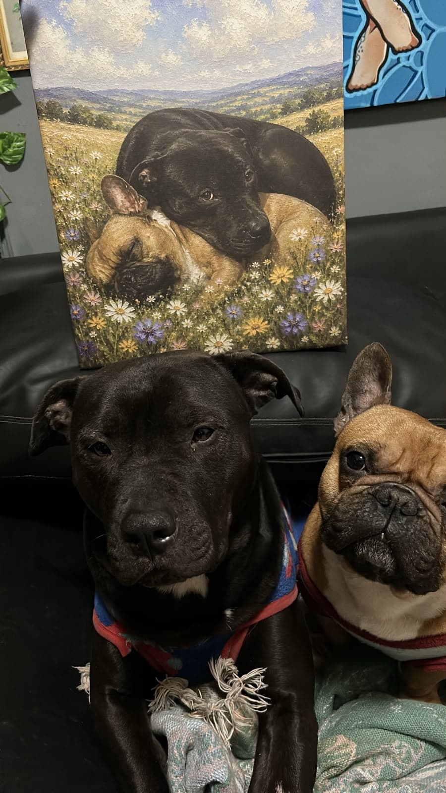 Cuadro de un cliente de Huella Arte, en su casa