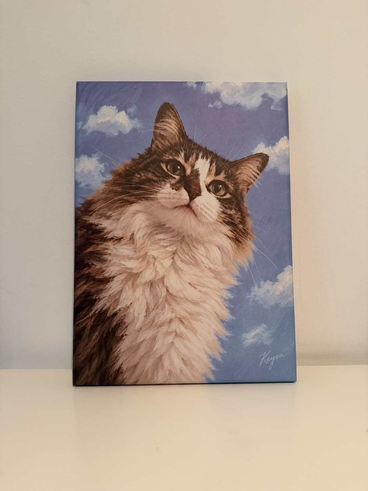 Cuadro de un cliente de Huella Arte, en su casa