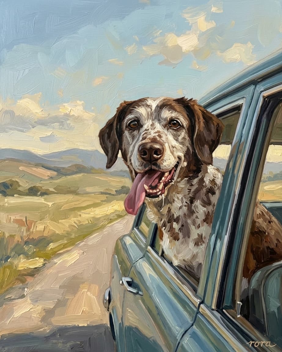Vista previa ilustrada de un retrato de mascota